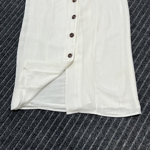 Anthropologie EVERLY White Sleeveless Button-Up Midi Dress Size Small - Picture 7 of 12